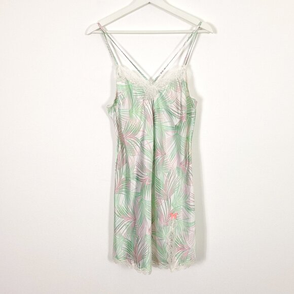 Victoria's Secret Satin Iridescent Lace Slip Dress - Picture 1 of 7